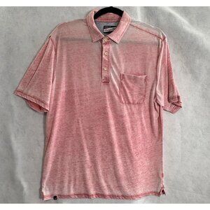 JOHNNY O Men The Local Burnout Hangin Out Short Sleeve Tee Shirt Sz M Pink 8-6